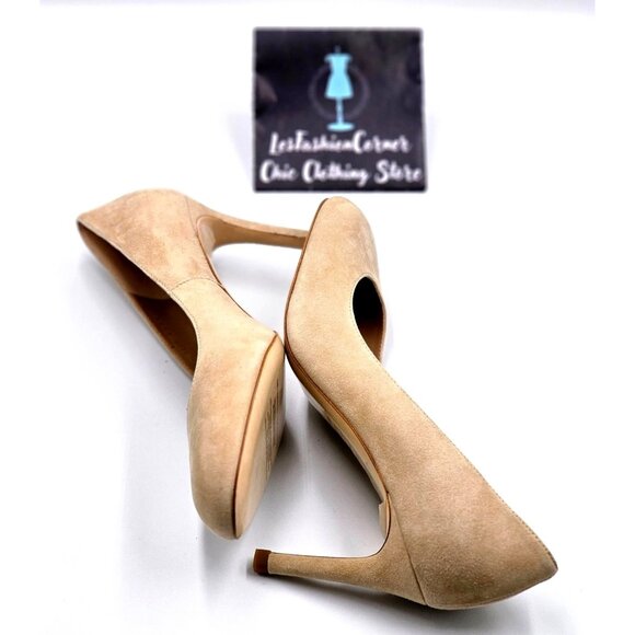 NWOB L.K. Bennett Women's Stila Nude Suede Courts High Heel Pumps Sz 6.5 2253 - Picture 11 of 15